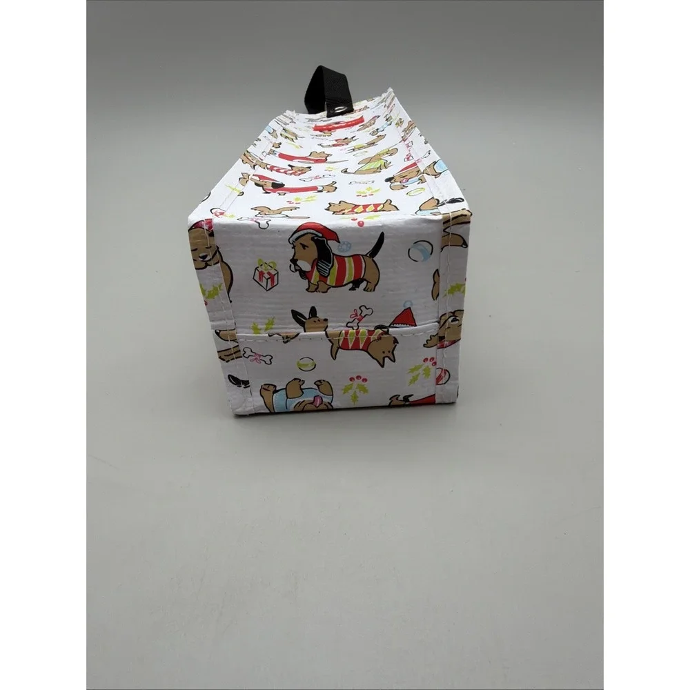 Scout Spirit  Wine / Beverage Bag ~ Holiday Pawty Pattern 13.5